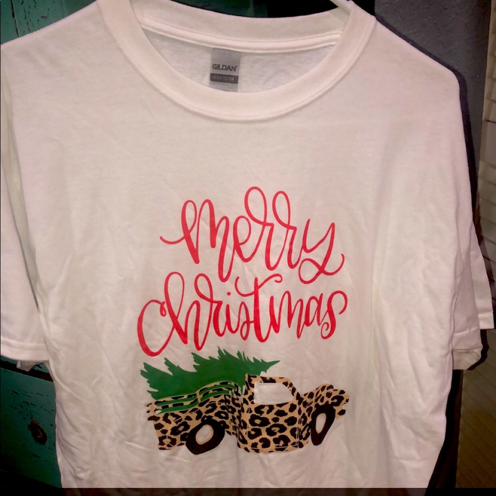 Women’s Christmas Truck Shirt.